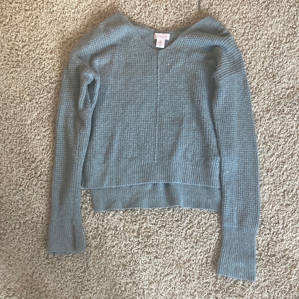 Green sweater —- brand: if it were me